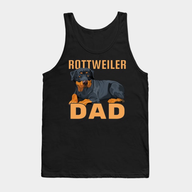 Rottweiler Dog Dad Tank Top by soulfulprintss8